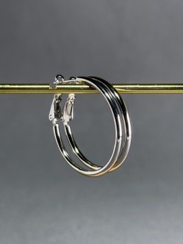 Сережки кільця з медичного срібла S569 - 1 - iriska.com.ua