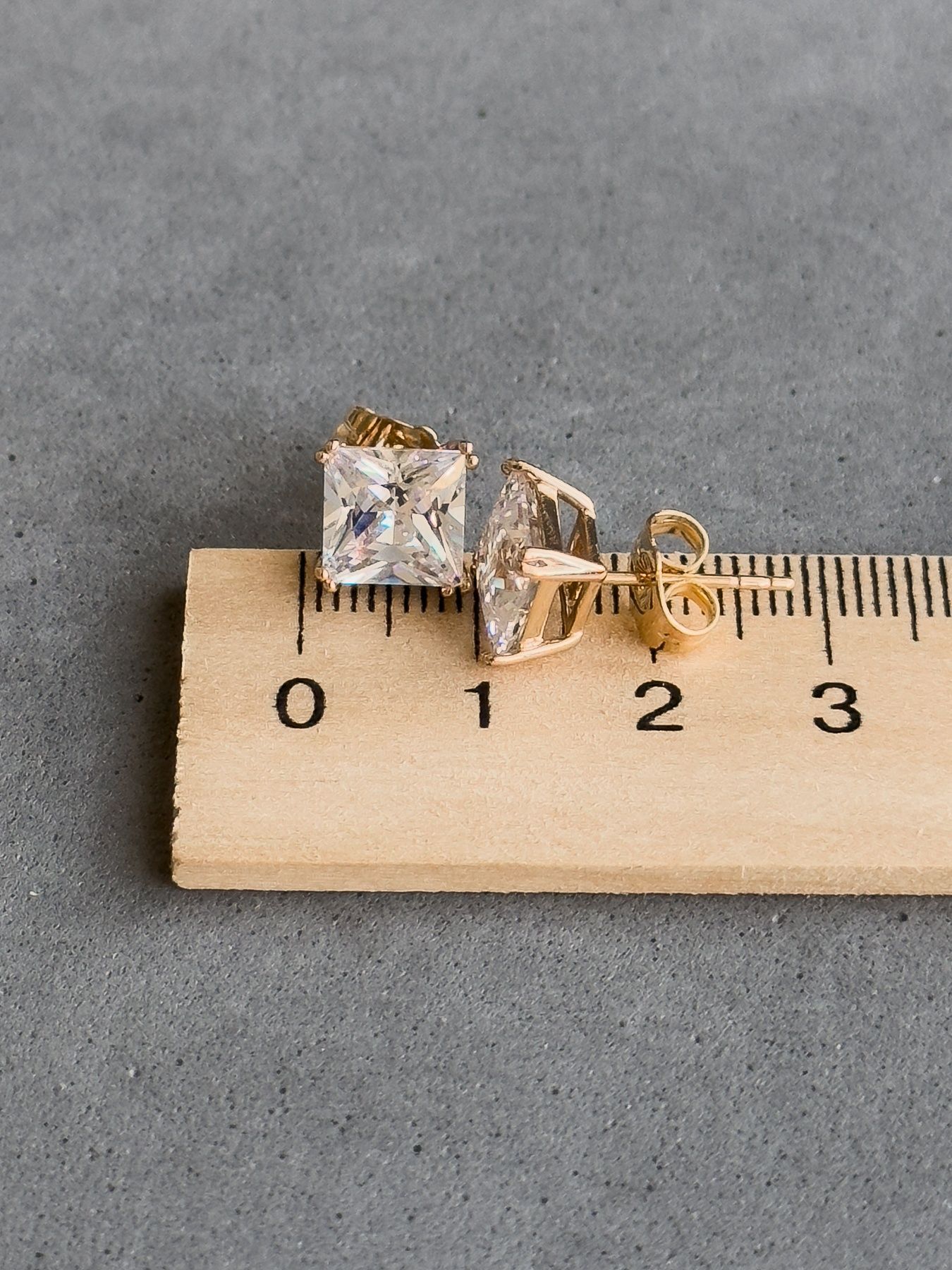 Сережки квадрат S437 - 2 - iriska.com.ua
