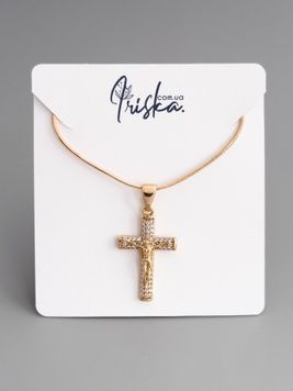 Хрестик з розп'яттям в позолоті P494 - 1 - iriska.com.ua