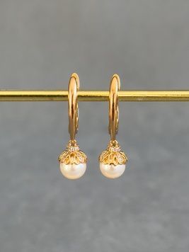 Вишукані сережки з перлинками S941 - 1 - iriska.com.ua