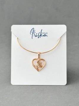 Кулон у вигляді серця з медичного золота P29740 - 1 - iriska.com.ua