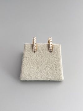 Сережки кільця доріжка з камінчиків S1115 - 1 - iriska.com.ua