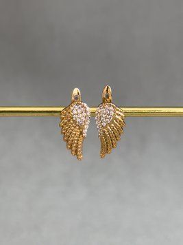 Сережки крильця янгола S531 - 1 - iriska.com.ua