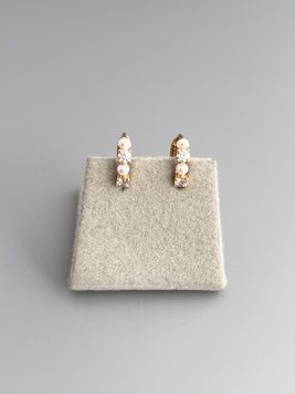 Сережки кільця доріжка з перлинками S1116 - 1 - iriska.com.ua