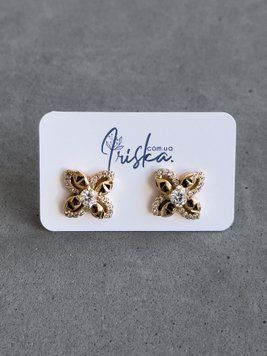 Сережечки квіточки S438 - 1 - iriska.com.ua