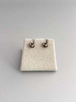 Сережки цвяшки з чорними камінчиками S1117 - 1 - iriska.com.ua