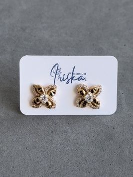 Сережечки квіточки S438 - 1 - iriska.com.ua