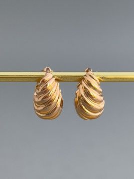 Сережки мушлі в позолоті S659 - 1 - iriska.com.ua