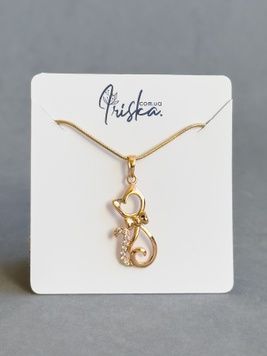 Витончена підвіска Кошеня з фіанітами P14350 - 1 - iriska.com.ua