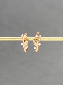 Сережки біжутерія Гілочки з перлинками S184 - 1 - iriska.com.ua