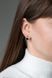 Сережки з чорною емалькою S536 - 1 - iriska.com.ua