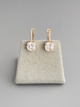 Класичні сережки медичне золото  S1163 - 1 - iriska.com.ua