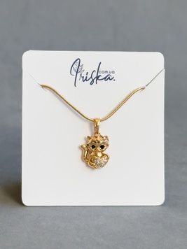 Дитяча підвіска Кошеня з серденьком P14950 - 1 - iriska.com.ua