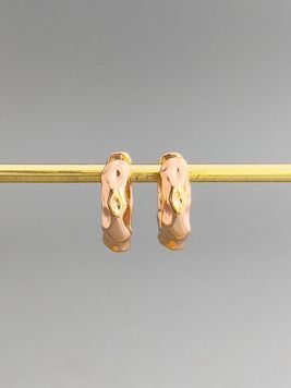 Сережки кільця в золоті з красивими вигинами S922 - 1 - iriska.com.ua