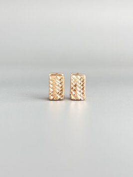 Делікатні сережки з різьбленням  S1278 - 1 - iriska.com.ua