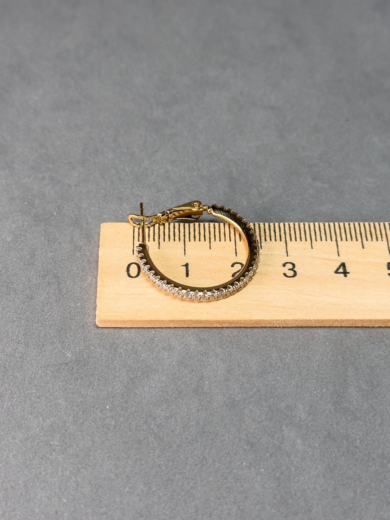 Сережки-кільця в камінчиках S499 S499 - 2 - iriska.com.ua