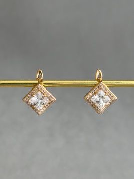 Сережки ромбики на англійській застібці S539 S539 - 1 - iriska.com.ua