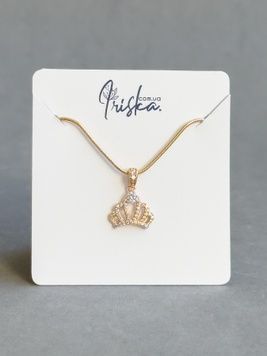 Вишукана підвіска Корона з фіанітами P15050 - 1 - iriska.com.ua