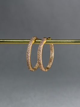 Сережки-кільця в камінчиках S499 S499 - 1 - iriska.com.ua