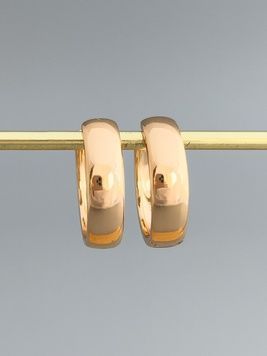 Масивні сережки кільця в позолоті S1125 - 1 - iriska.com.ua